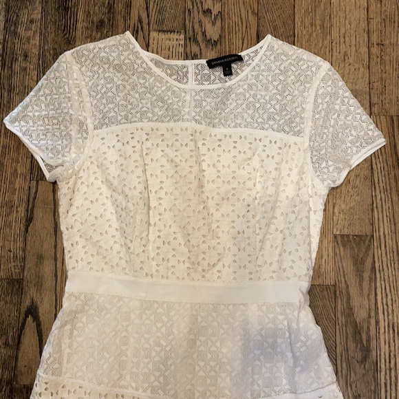 Banana Republic white eyelet dress size 8 - Picture 2 of 8